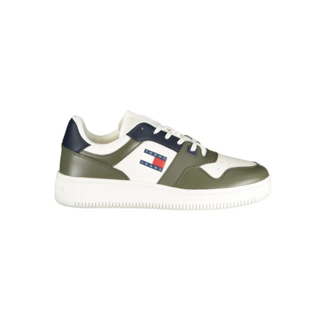 Tommy Hilfiger Polyester sneakers met stijlvolle comfort Tommy Hilfiger Groene Polyester Sneakers Met Stijlvolle Comfort large