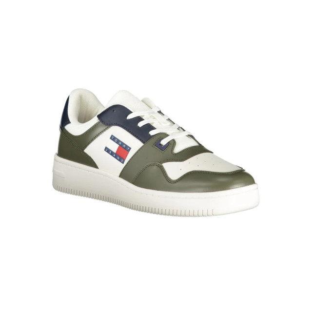 Tommy Hilfiger Polyester sneakers met stijlvolle comfort Tommy Hilfiger Groene Polyester Sneakers Met Stijlvolle Comfort large