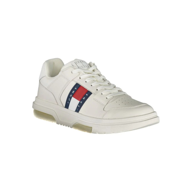 Tommy Hilfiger Te polyethyleen heren sneakers met luxe ontwerp Tommy Hilfiger Witte Polyethyleen Heren Sneakers Met Luxe Ontwerp large