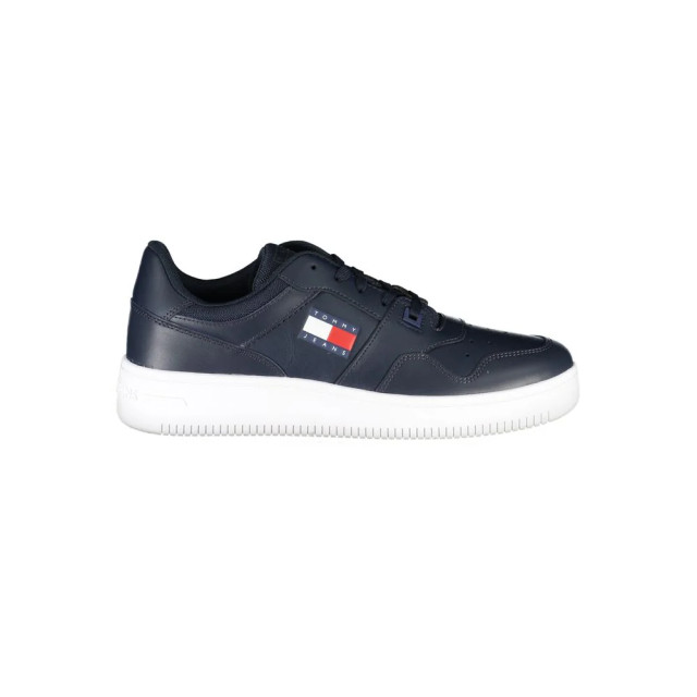 Tommy Hilfiger Sneakers met contrast en logo detail Tommy Hilfiger Blauwe Sneakers Met Contrast En Logo Detail large