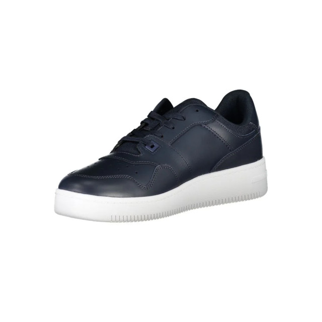 Tommy Hilfiger Sneakers met contrast en logo detail Tommy Hilfiger Blauwe Sneakers Met Contrast En Logo Detail large