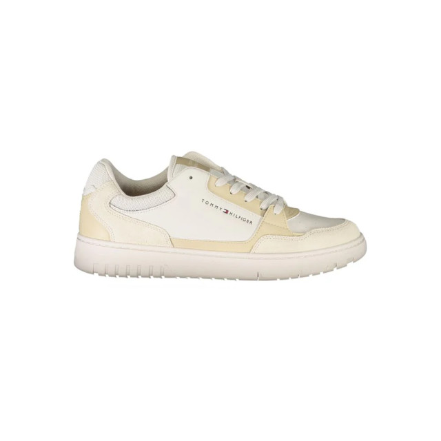 Tommy Hilfiger Polyethyleen heren sneaker met luxe ontwerp Tommy Hilfiger Beige Polyethyleen Heren Sneaker Met Luxe Ontwerp large