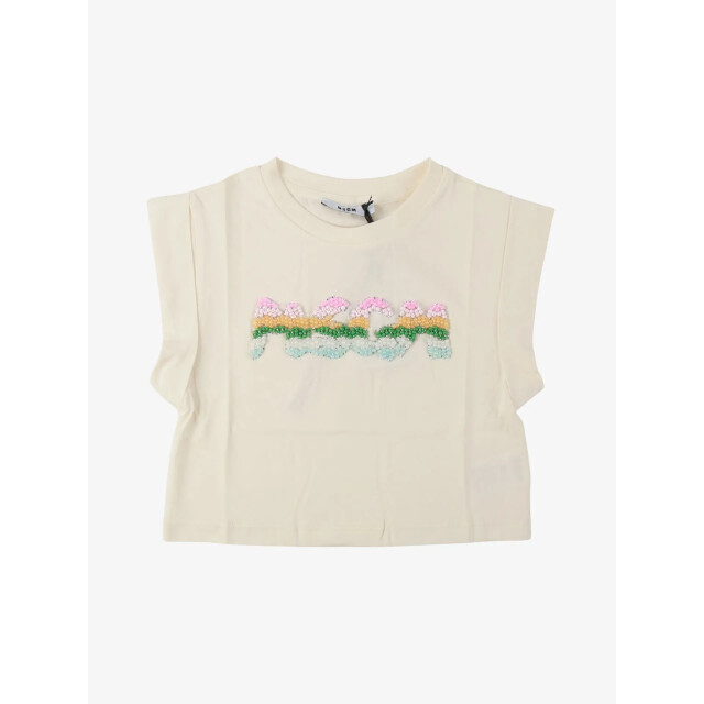 Msgm Meisjes t-shirt cream S5MSJGTH242-013 large