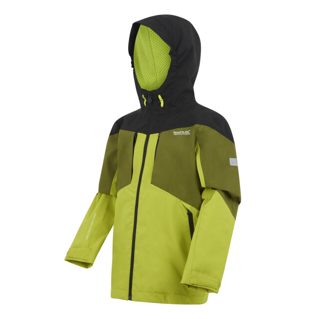 Regatta Kinder/kinder highton vi waterdichte jas UTRG11444_grenoblegreennephritegreenblackwildlime large
