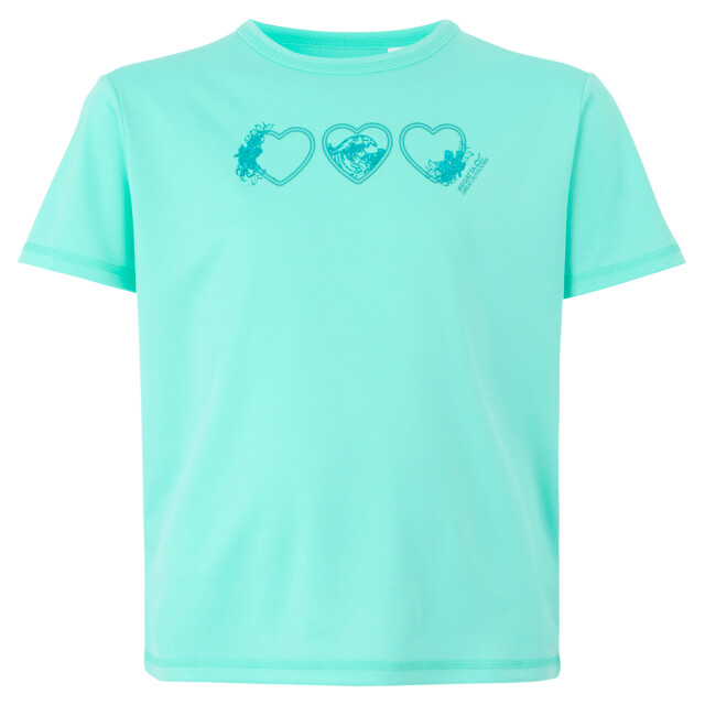Regatta Kinderen/kinderen alvarado ix harten t-shirt UTRG11466_arubablue large