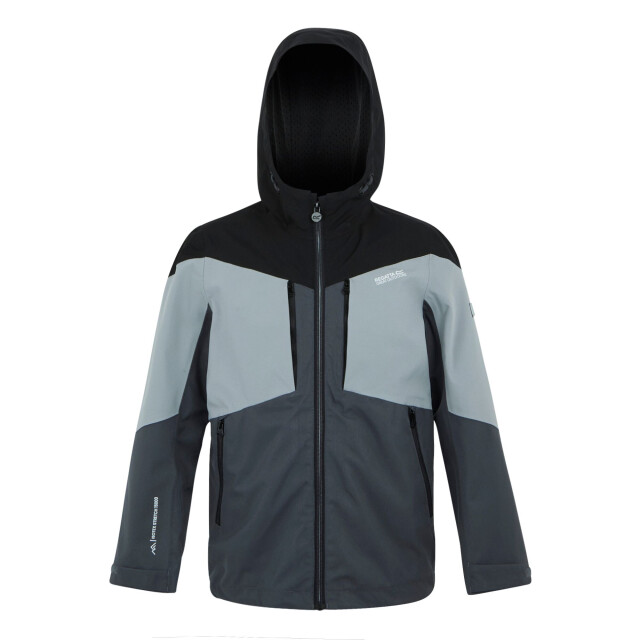 Regatta Kinder/kinder highton vi waterdichte jas UTRG11444_sealgreycloudygreyblack large