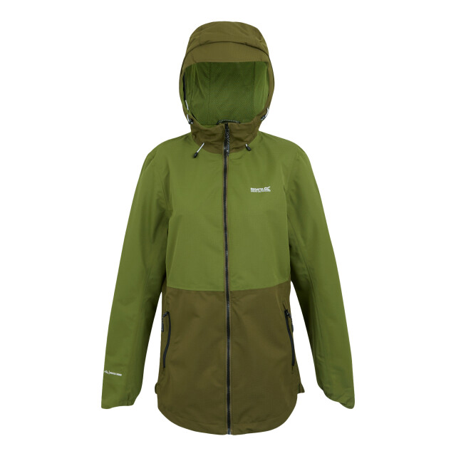 Regatta Dames hamara iv waterdichte jas UTRG11414_nephritegreencamogreen large