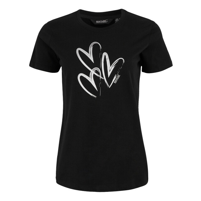 Regatta Dames filandra ix folie hart t-shirt UTRG11359_black large
