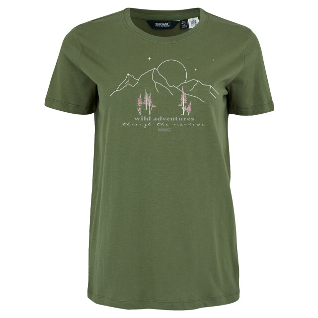 Regatta Dames filandra vx wild adventures t-shirt UTRG11335_green large