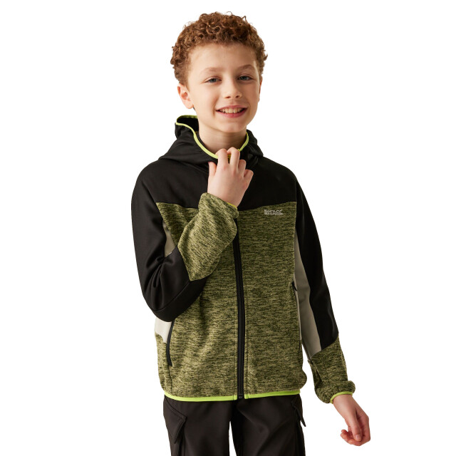Regatta Kinder/kinder dissolver ix marl full zip fleecejack UTRG11296_nephritegreenblack large