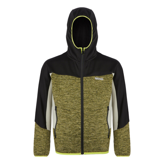 Regatta Kinder/kinder dissolver ix marl full zip fleecejack UTRG11296_nephritegreenblack large