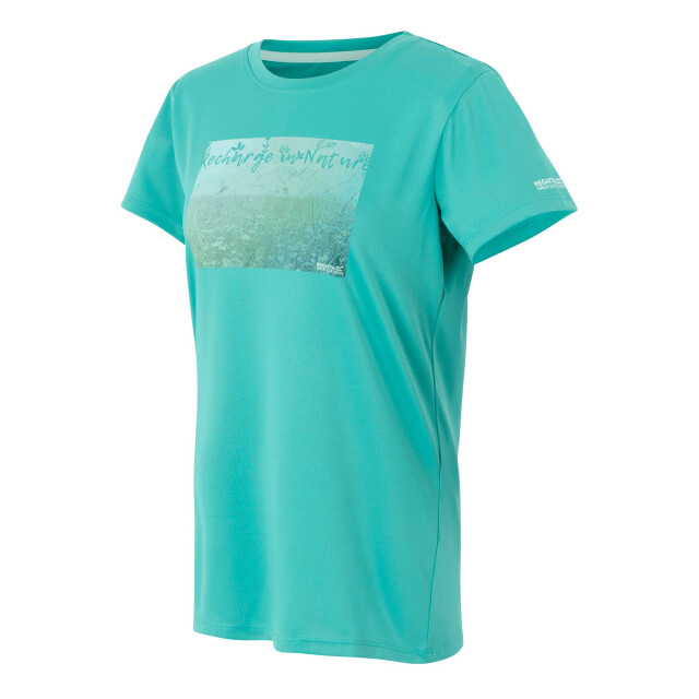 Regatta Dames fingal ix gras t-shirt UTRG11341_turquoise large