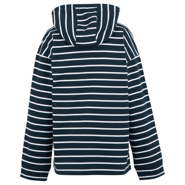 Regatta Dames bayletta ii gestreepte hoodie met volledige rits UTRG11474_navywhite large