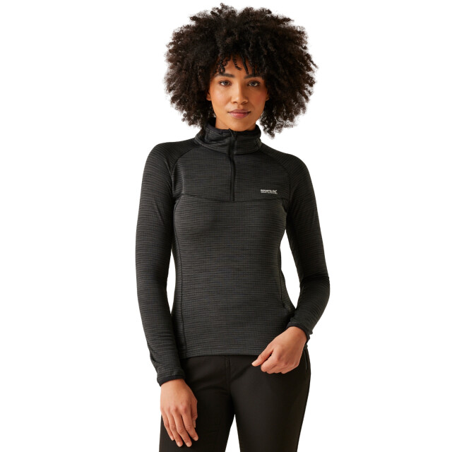 Regatta Dames yonder ii half zip fleece top UTRG11271_black large