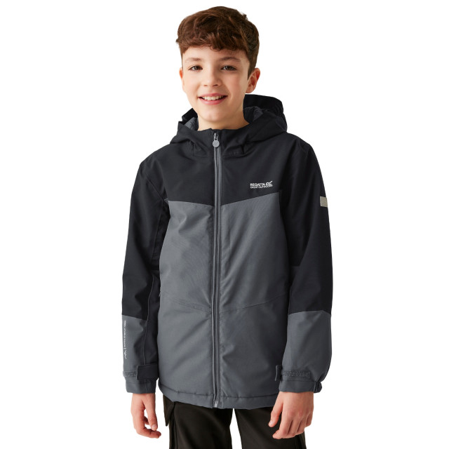 Regatta Gewatteerd kinder-/kidsjack highton v UTRG11251_sealgreyblack large