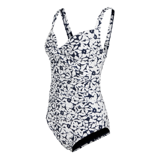 Regatta Dames sakari large floral tummy control one piece zwempak UTRG11257_navywhite large