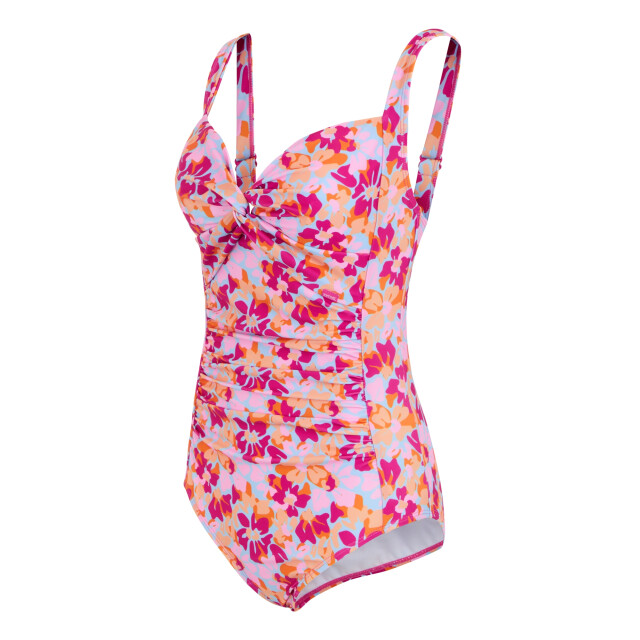 Regatta Dames sakari zomers bloemetjes buikje controle eèn stuk zwempak UTRG11258_pink large
