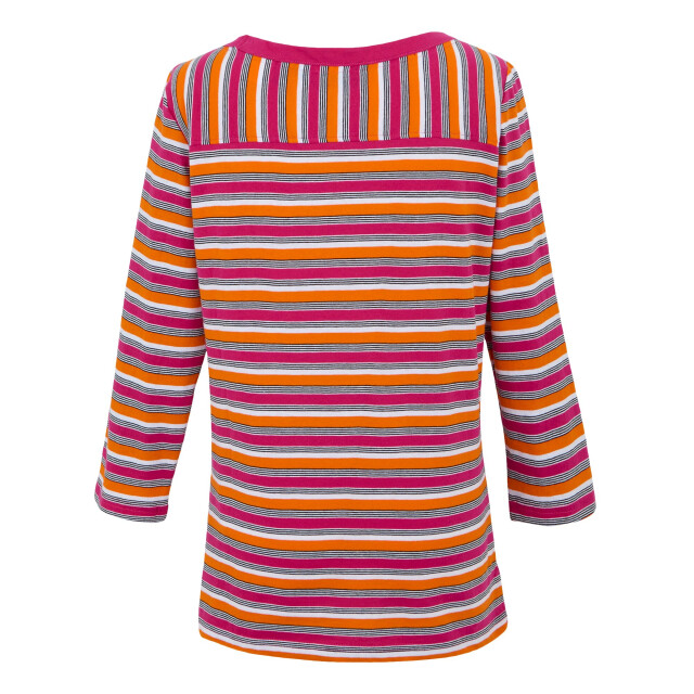 Regatta Dames baylette ii gestreept t-shirt UTRG11225_pinkfusion large