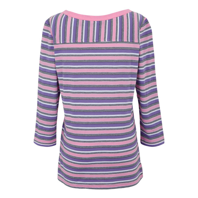 Regatta Dames baylette ii gestreept t-shirt UTRG11225_softpink large
