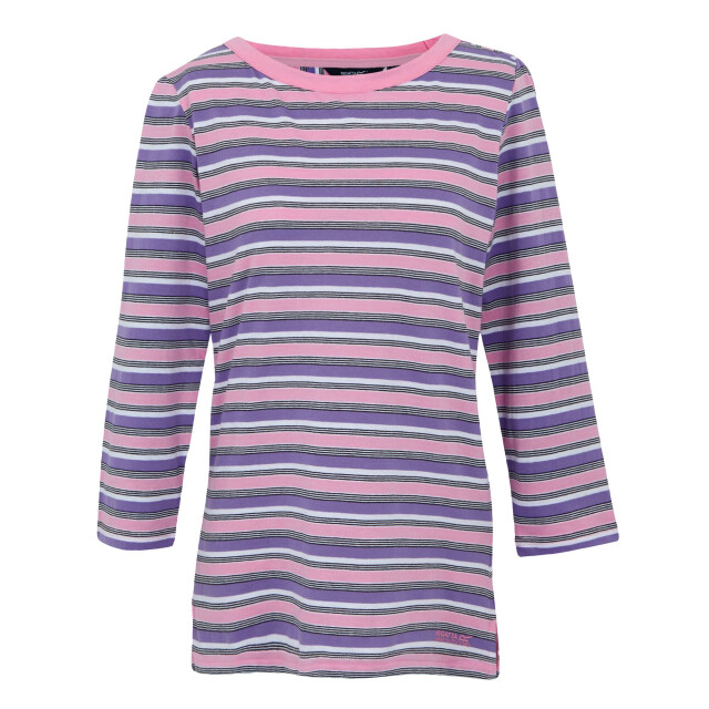 Regatta Dames baylette ii gestreept t-shirt UTRG11225_softpink large