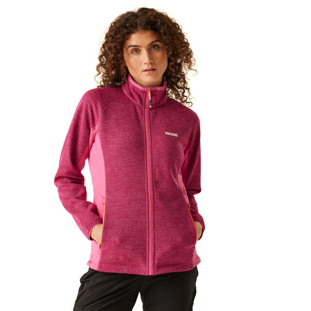 Regatta Dames highton iv full zip fleecejack UTRG11232_flamingopink large
