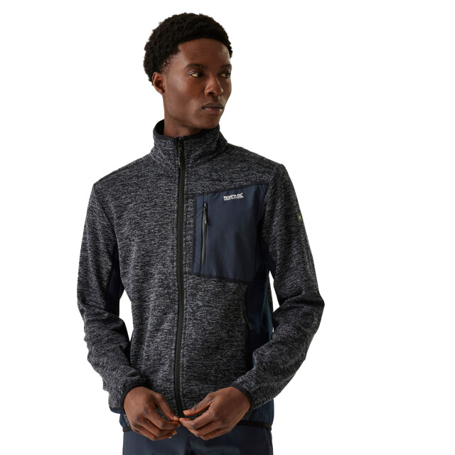Regatta Heren baslinn marl full zip fleecejack UTRG11189_navynavy large