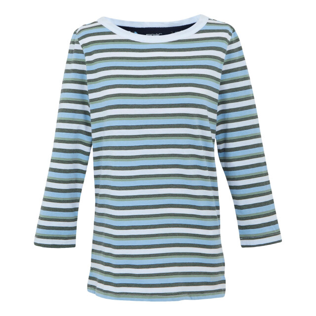 Regatta Dames baylette ii gestreept t-shirt UTRG11225_white large