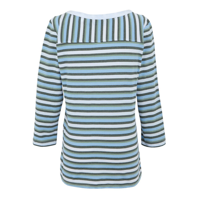 Regatta Dames baylette ii gestreept t-shirt UTRG11225_white large