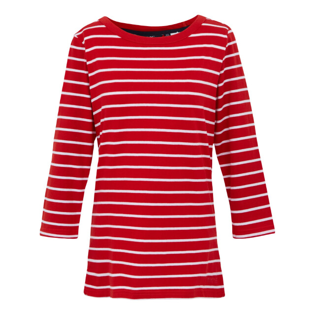 Regatta Dames baylette ii gestreept t-shirt UTRG11225_red large