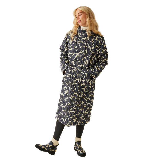 Regatta Dames orla kiely birdy gewatteerde lange jas UTRG11117_grey large