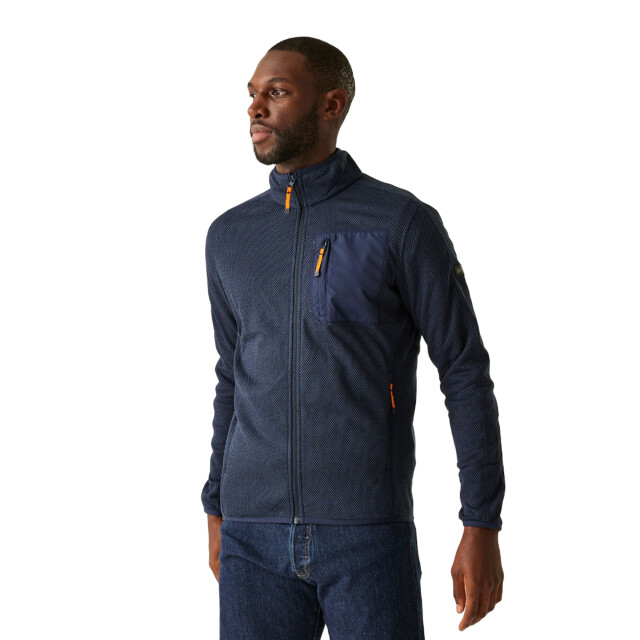 Regatta Heren kitom full zip fleecejack UTRG11121_navymarl large