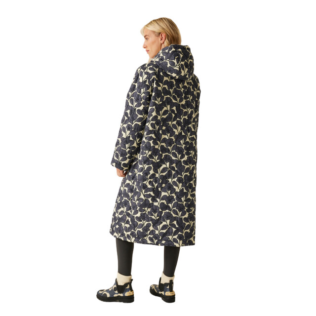 Regatta Dames orla kiely birdy gewatteerde lange jas UTRG11117_grey large