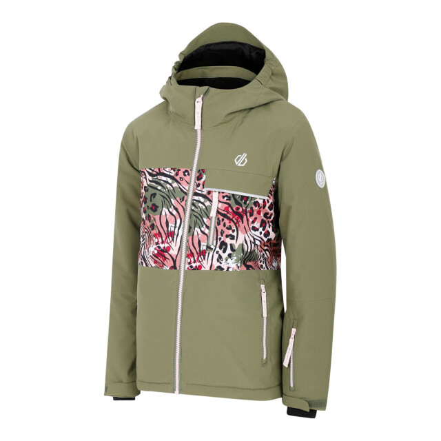 Dare2b Kinder/kids traverse ii camo ski-jas UTRG11162_greenflashkingfisherblue large