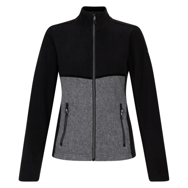 Dare2b Dames thriving fleecejack UTRG11071_blackcharcoalgreymarl large