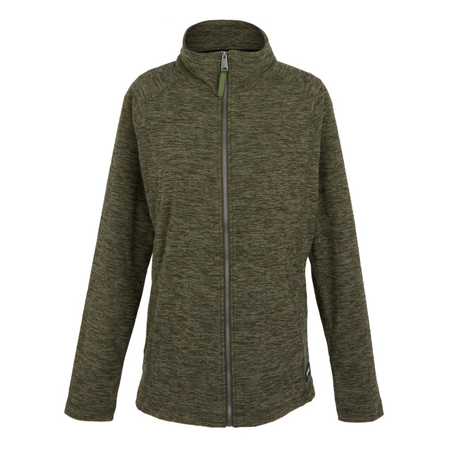 Dare2b Dames mayse full zip fleecejack UTRG11073_darkkhakimarl large
