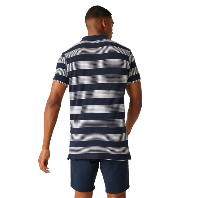 Regatta Heren tempete stripe poloshirt UTRG11061_navywhite large