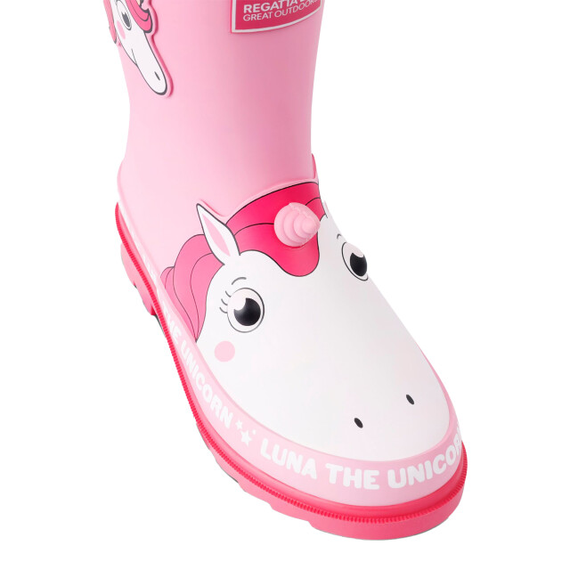 Regatta Kinderen/kids mudplay ii luna de eenhoorn wellington laarzen UTRG11072_pink large