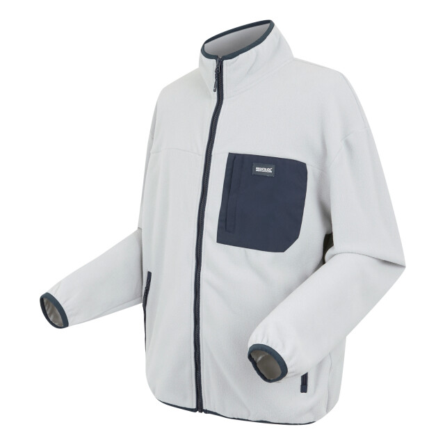 Regatta Heren frankie full zip fleecejack UTRG11055_silvergreynavy large