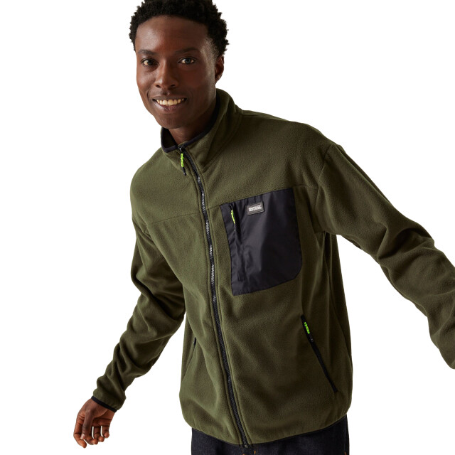 Regatta Heren frankie full zip fleecejack UTRG11055_darkkhaki large