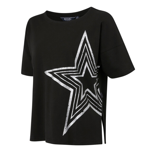 Regatta Dames abaya sterrenfolie t-shirt UTRG10988_black large