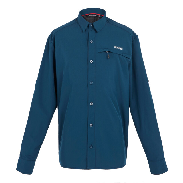 Regatta Effen heren reisshirt met lange mouwen UTRG11006_moonlightdenim large