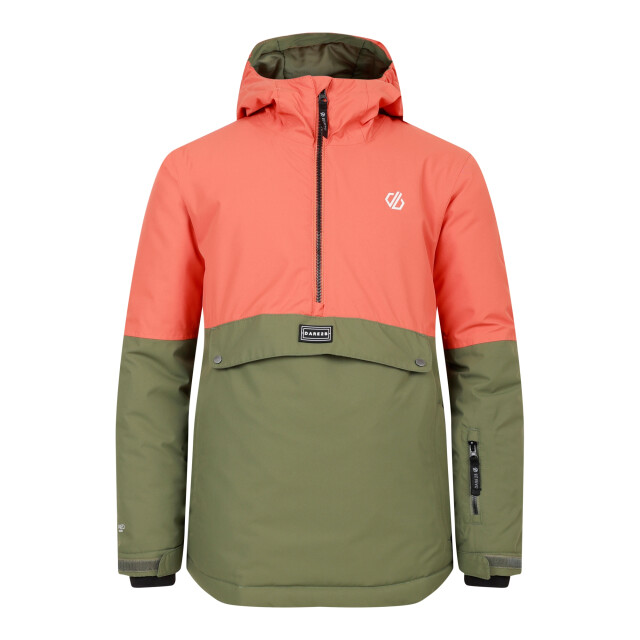 Dare2b Freehand overhead ski-jas voor kinderen/kinderen UTRG11012_orangerustolivinegreen large