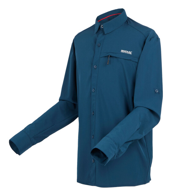 Regatta Effen heren reisshirt met lange mouwen UTRG11006_moonlightdenim large