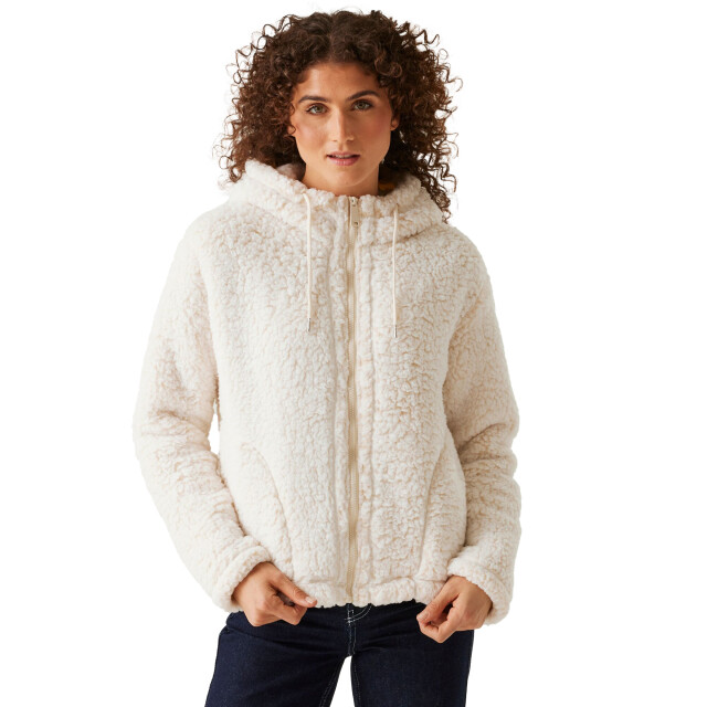 Regatta Dames zelpha fluffy fleecejas met capuchon UTRG10958_lightvanilla large
