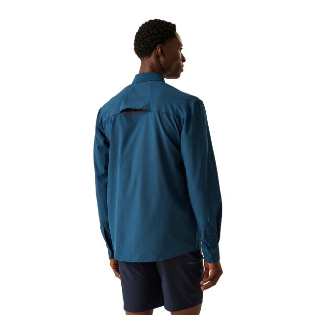 Regatta Effen heren reisshirt met lange mouwen UTRG11006_moonlightdenim large
