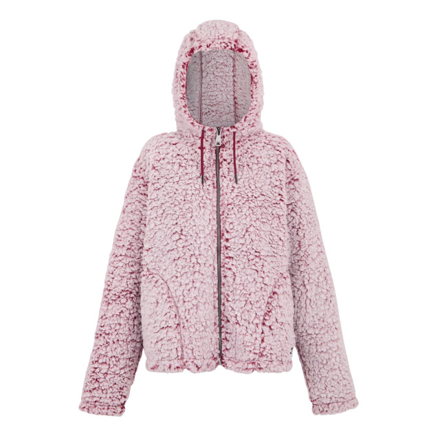 Regatta Dames zelpha fluffy fleecejas met capuchon UTRG10958_rumbared large