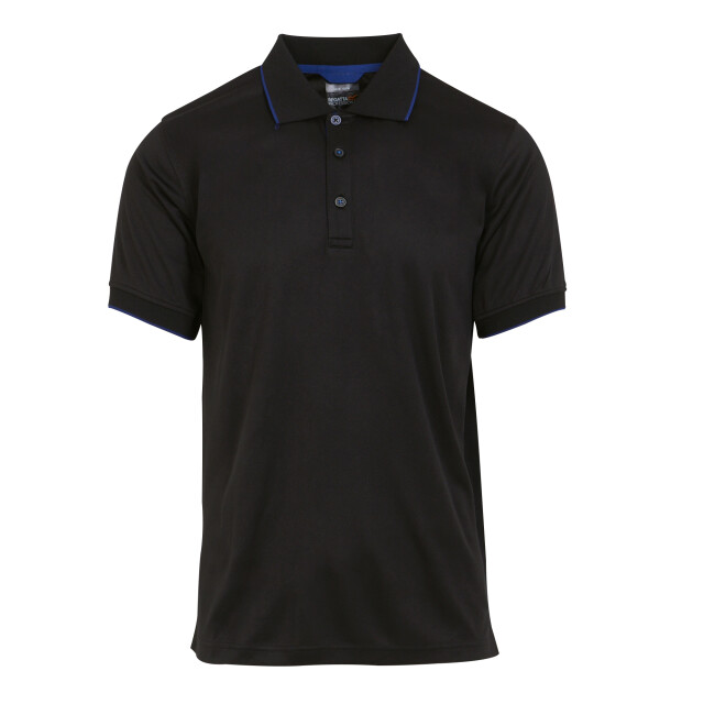 Regatta Heren navigate poloshirt met korte mouwen UTRG10810_blacknewroyal large
