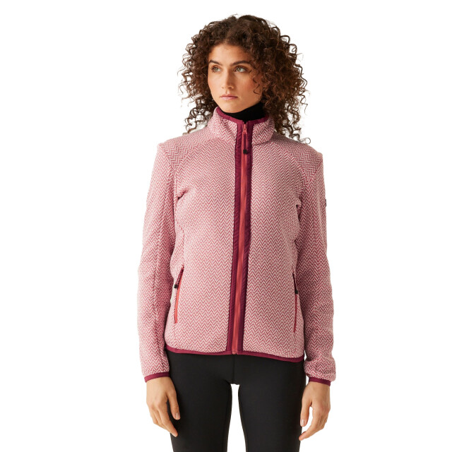 Regatta Dames elzie full zip fleecejack UTRG10939_mineralred large