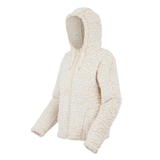 Regatta Dames zelpha fluffy fleecejas met capuchon UTRG10958_lightvanilla large