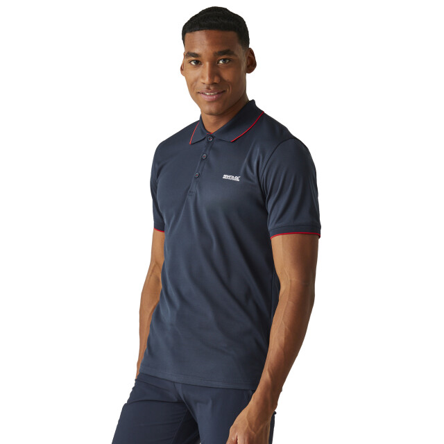 Regatta Heren oakmont poloshirt UTRG10704_navydangerred large